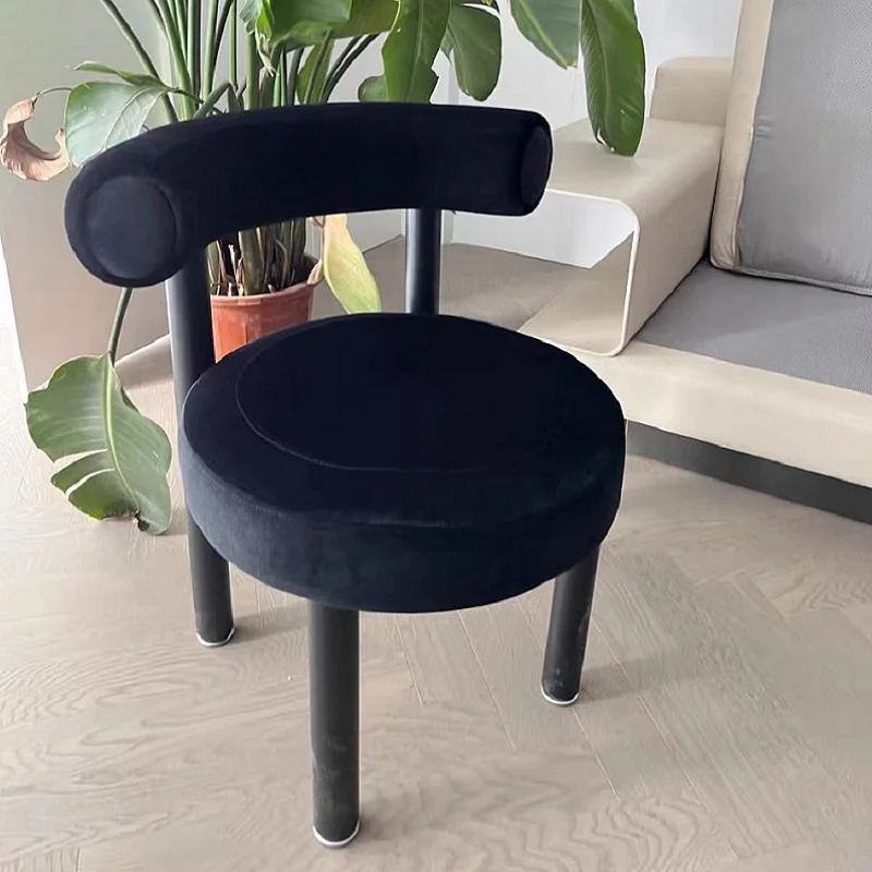 

Nordic Luxury Dining Chair Modern Household Designer Makeup Stool Single Person Upholstered Leisure Chair Dropshipping