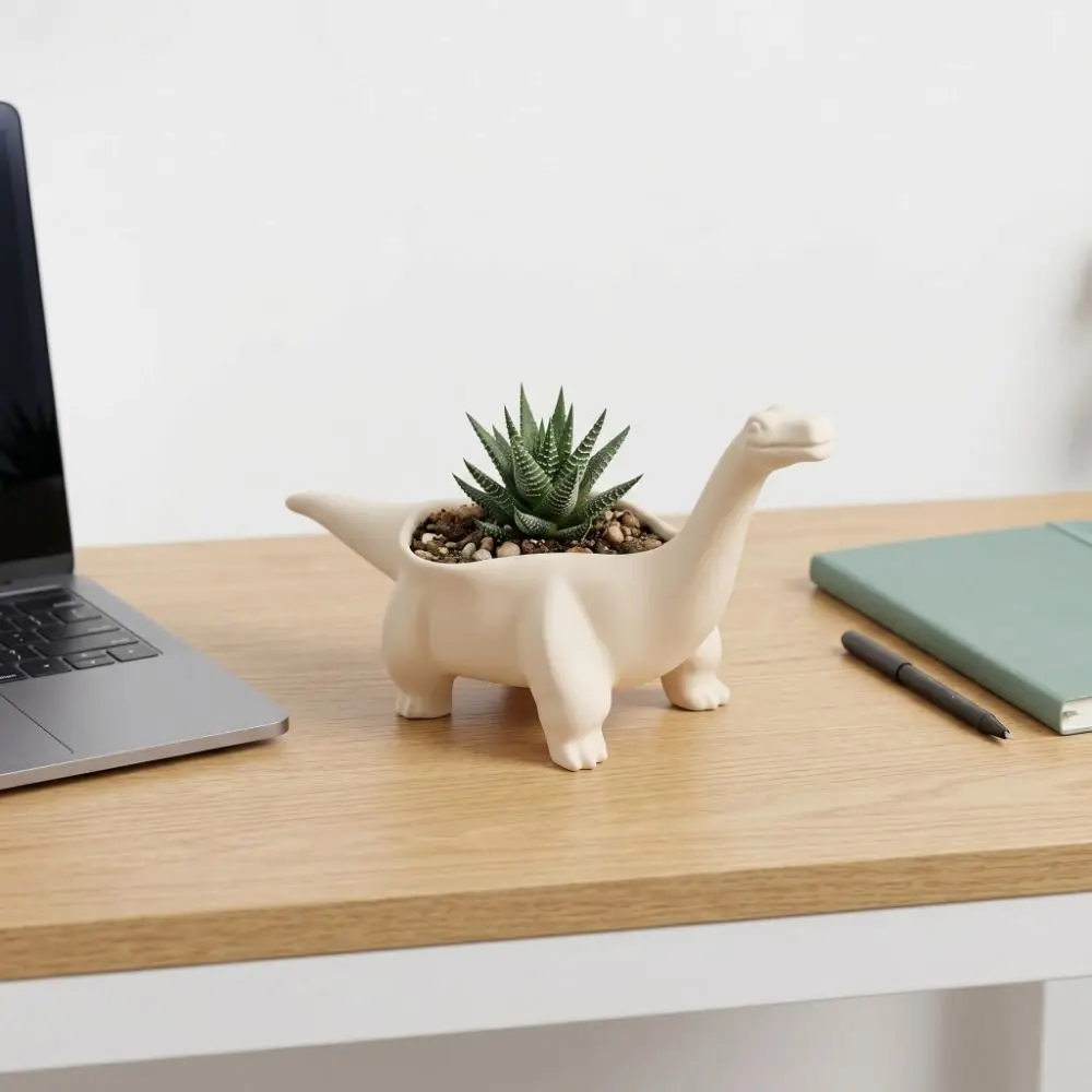 Multi-purpose 3D Printed Dinosaur Flowerpot Desktop Decoration Ornaments Small Storage Funny Plant Planting Pot Home