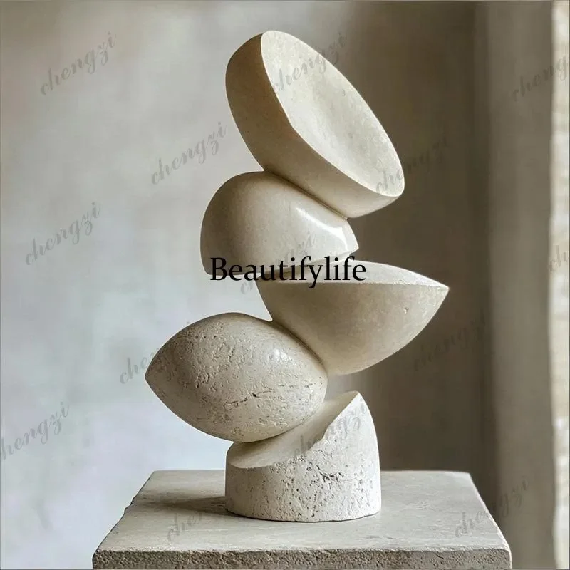 A4567Wabi sand sandstone geometric creative ornaments soft decoration hotel model room cross-border decoration art home high sen