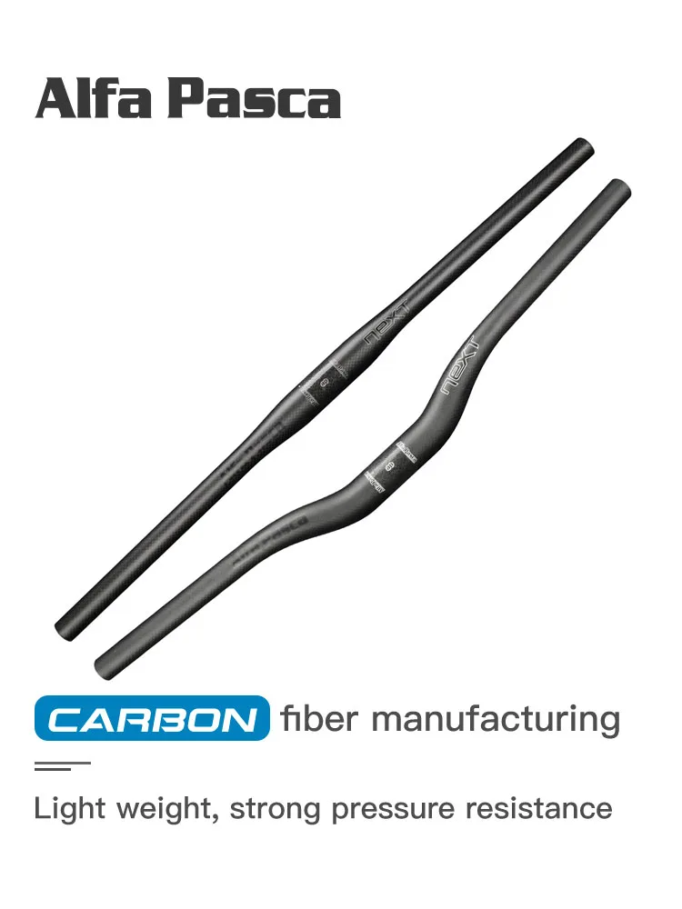 

Alpa pasca carbon fiber mountain bike handlebar 31.8 * 580-760mm 3K matte mountain bike ultra light handlebar accessory
