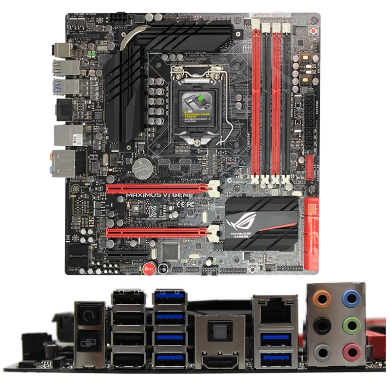 For Intel Z87 Maximus VI Gene motherboard Used original LGA1150 LGA 1150 DDR3 32GB USB2.0 USB3.0 SATA3 Desktop Mainboard