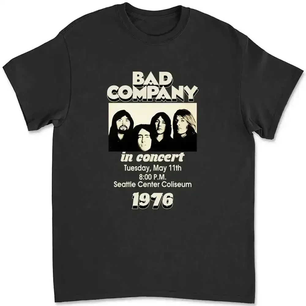 Bad Company 76' Seattle Tour Concert Rock Music Band T-shirt E2K8