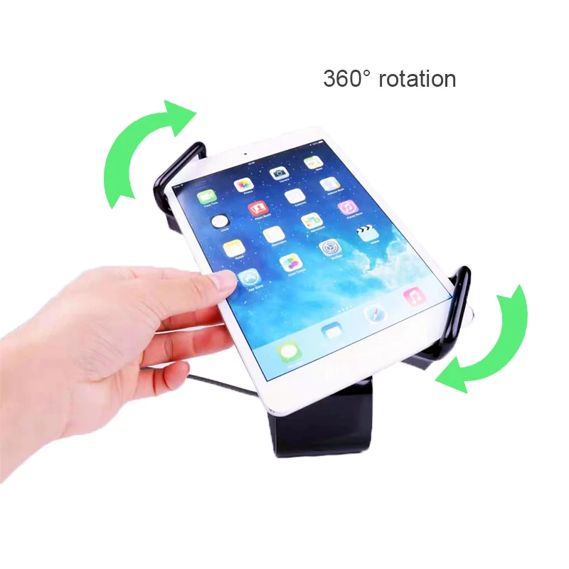 Anti-Theft Locking Tablet Holder, Electronic Store Exhibiting Tablet Security Stand, Rotatable, Metal Tablet Holders with Lock