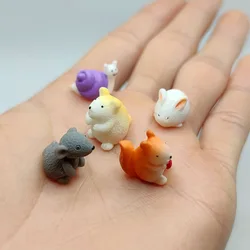 Super Mini Animaux Modèle DolDave, Baleine, Hamster, Escargot, Souris, Lapin, Plante en Pot Miniature, Paysage DIY, Décoration de Jardin nickel é, 5Pcs