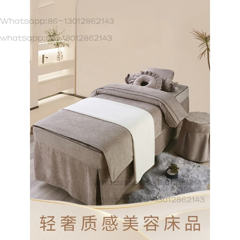 Beauty bedspread four-piece beauty salon light luxury high-end massage head therapy hair wash bedspread cover 2026 new model