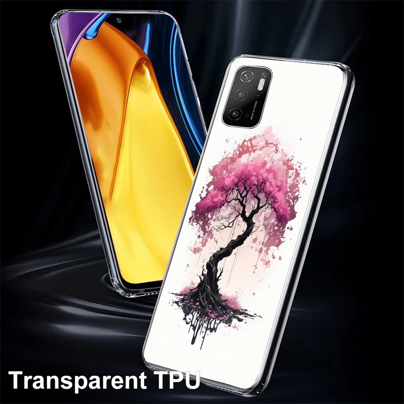 Cherry Blossom Tree Phnoe Case for Xiaomi Poco X5 Pro X4 Gt X3 Nfc M5S M4 M3 M2 F3 F2 F1 Mi Note 10 Lite A2 A3 Unique Cover Coqu