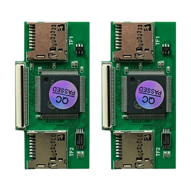 B50B-Upgraded Dual TF Card To CE ZIF Adapter Converter For Ipod For Industrial PC DVR Iflash Modding Supports Concurrent Read/Wr