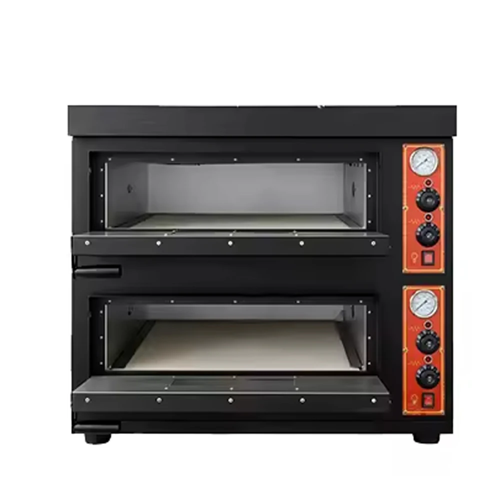 XEOLEO Commercial Double Layer Industrial Convection Pizza Oven 8400W Electric Large Capacity Deck Bakery Bread Oven Machine