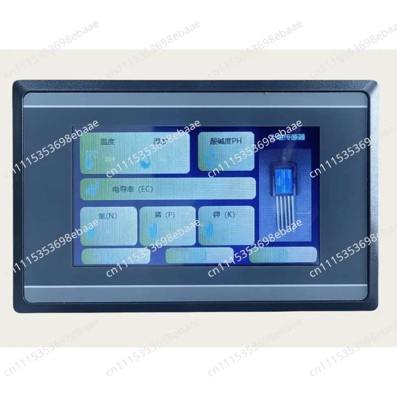 4.3 Inch Industrial Touch Screen RS485 Soil Sensor Temp Humidity PH NPK Detection Monitoring System