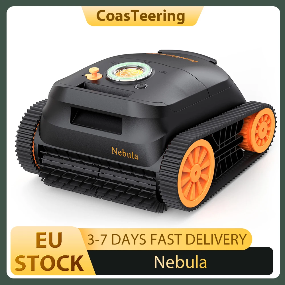 CoasTeering Nebula Cordless Robotic Pool Cleaner, 180min Runtime, Wall Climbing & Waterline Cleaning, Smart Navigation, IPX8