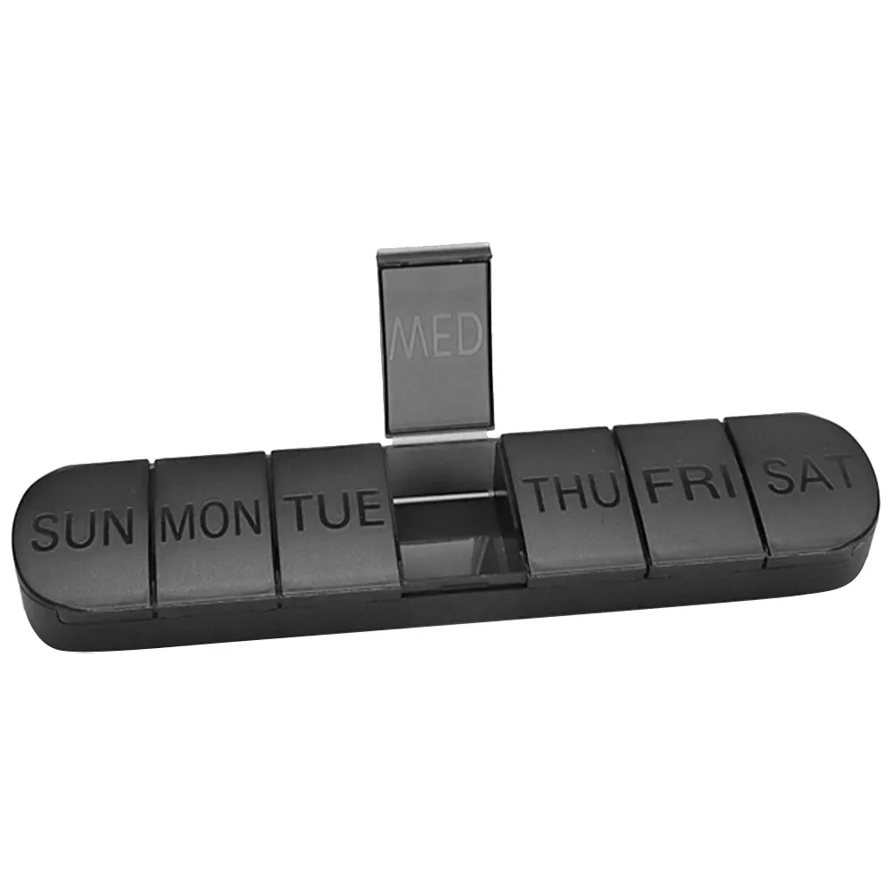 Portable Pill Box Organizer Travel Medicine Storage Case with Airtight Sealed Compartments for Daily Weekly Vitamin and