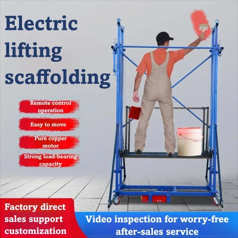 Electric Scaffolding Lift Mobile Lifting Platform Automatic Remote Control Folding Hoist Indoor and Outdoor Decoration