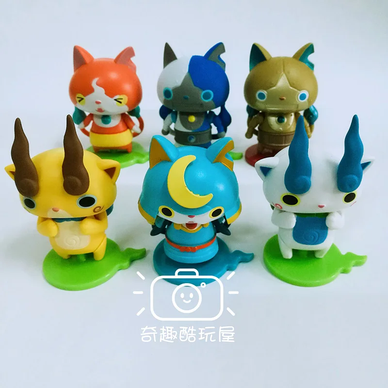 Оригинальные игрушки Bandai Yo-kai Watch, игрушки гасяпон Jibanyan, милые Креативные фигурки, модели, игрушки с орнаментом