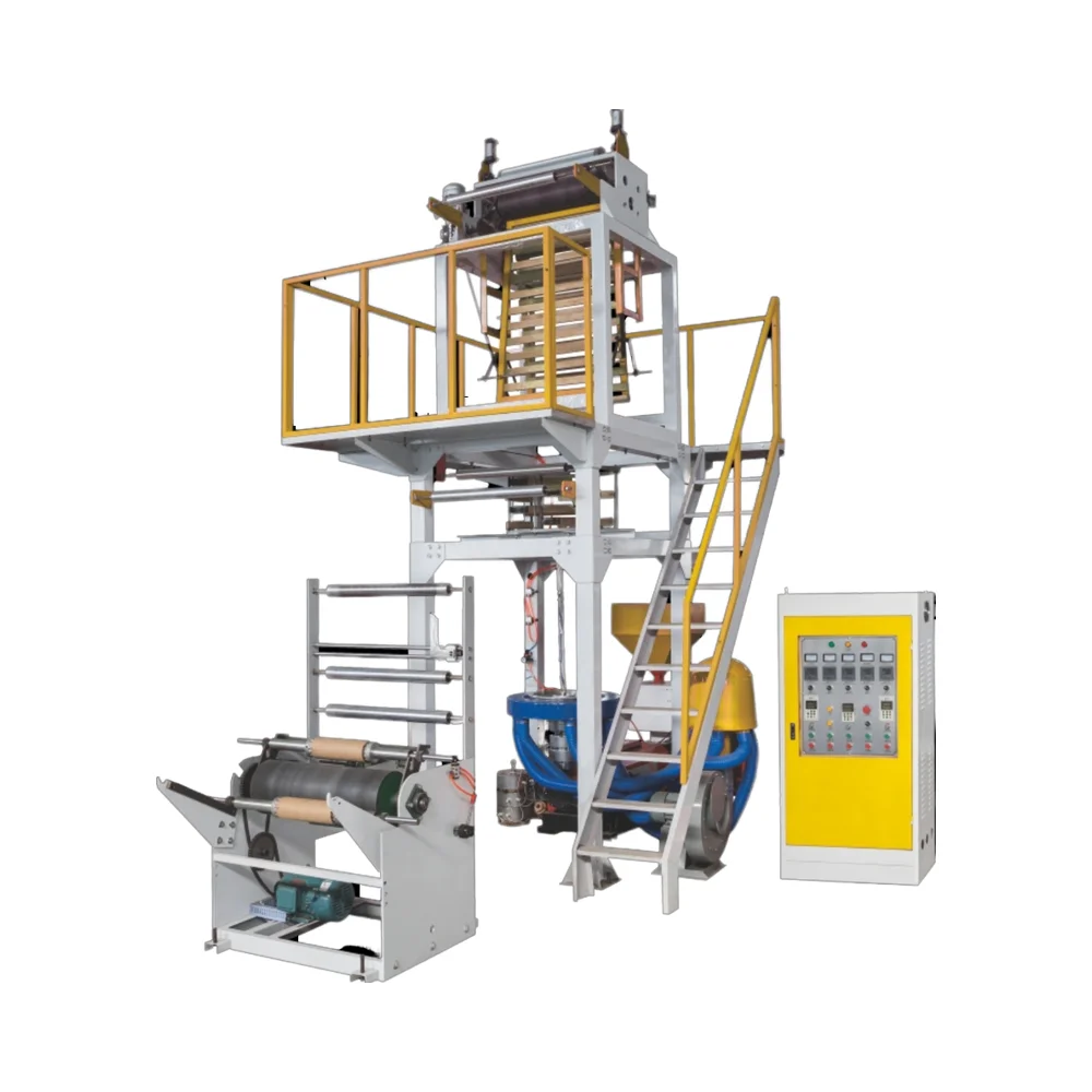 High-Output SJ-A50/55 Ultra-Thin Two-layer Film Blowing Machine Motor 38CrMoAl Nitrided LDPE/HDPE/LLDPE Films For Food Garment