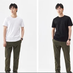 High End 100% Pima Cotton Men T-Shirt Short Sleeve Round Neck Tops High Quality Summer Men Tee Shirts 14 Colors Men Clothing