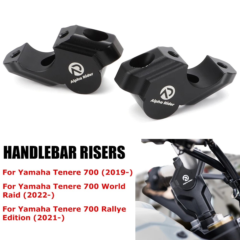 

Motorcycle Handlebar Riser Clamp Mounting Mount Riser Accessories For Yamaha Tenere 700 2019-2023 XTZ World Raid Rallye Edition