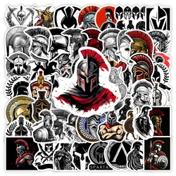 Spartan Warriors Stickers Art Glory Helmets Shields Gift Waterproof Decal for Laptop Phone Scrapbook Luggage Bottles Decorative
