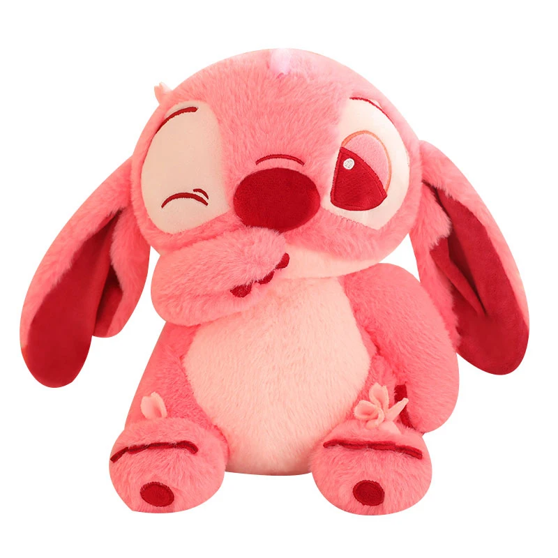 Jouet en peluche à câliner Disney Sakura Stitch, rose, grande taille, anime, film, beurre, coussin Kawaii, cadeau de Noël