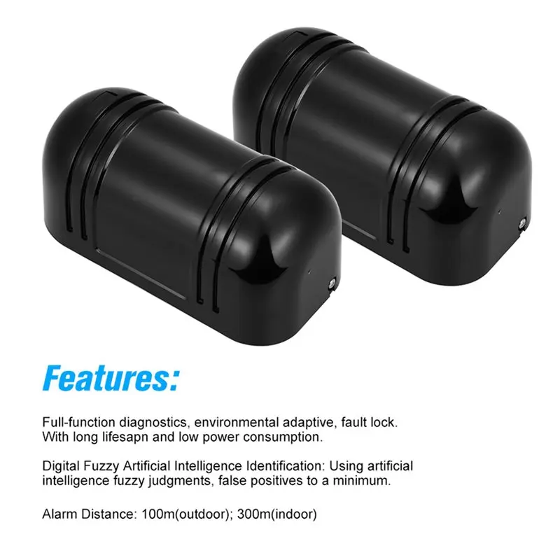 New Tech 6X Wired Dual Photoelectric Infrared Sensor Barrier Detector 100M Alarm Tamper Alarm For Park Burglar Alarm System