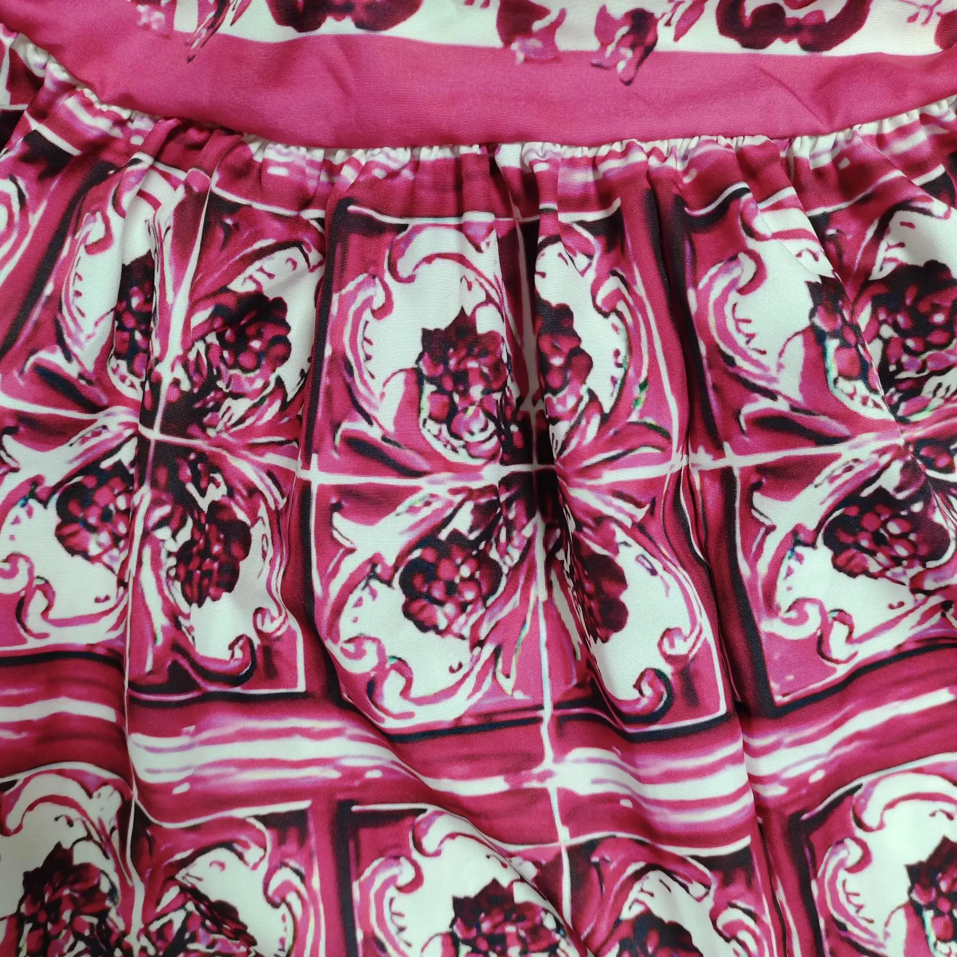Open Back Spaghetti Straps Long Summer Print Dress Red