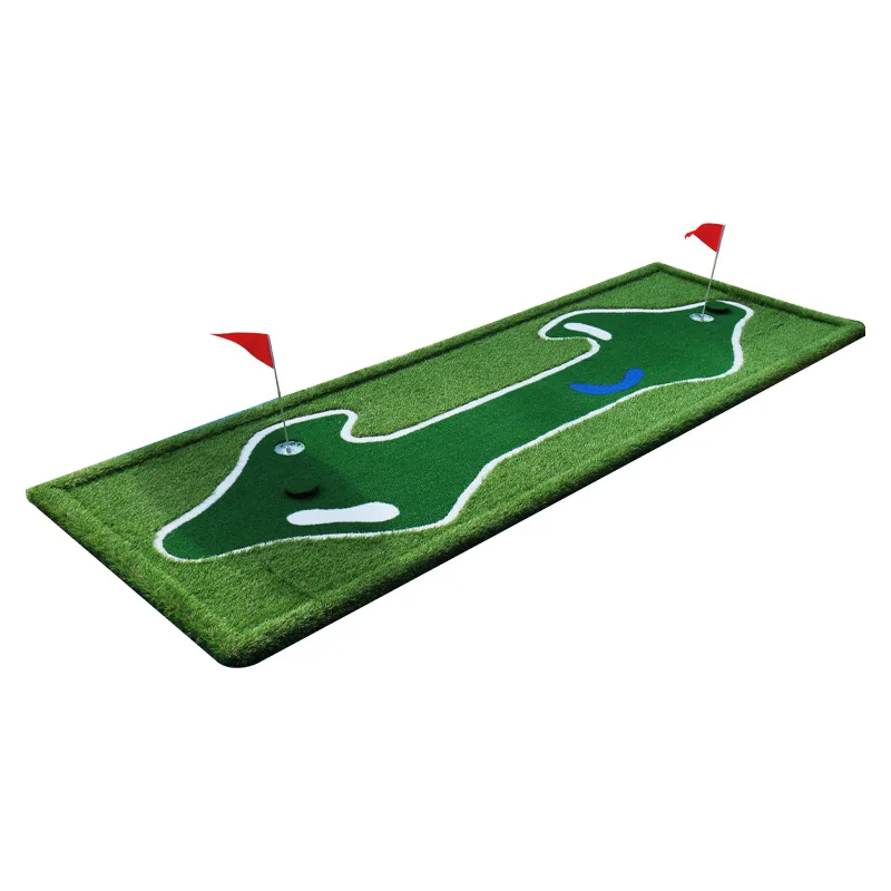 

Indoor golf green practitioner, home office putter simulation green training multi-hole