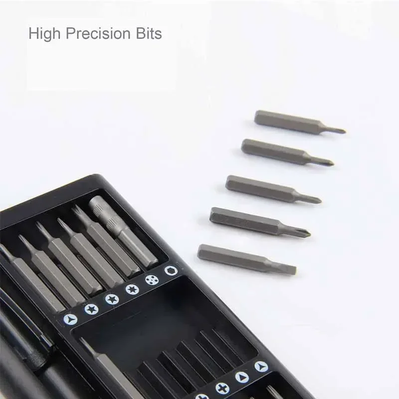 25ใน1ไขควงความแม่นยำชุดแม่เหล็กสกรู Driver Bits Kit แบบพกพา PC โทรศัพท์สมาร์ทคอมพิวเตอร์ซ่อมเครื่องมือ