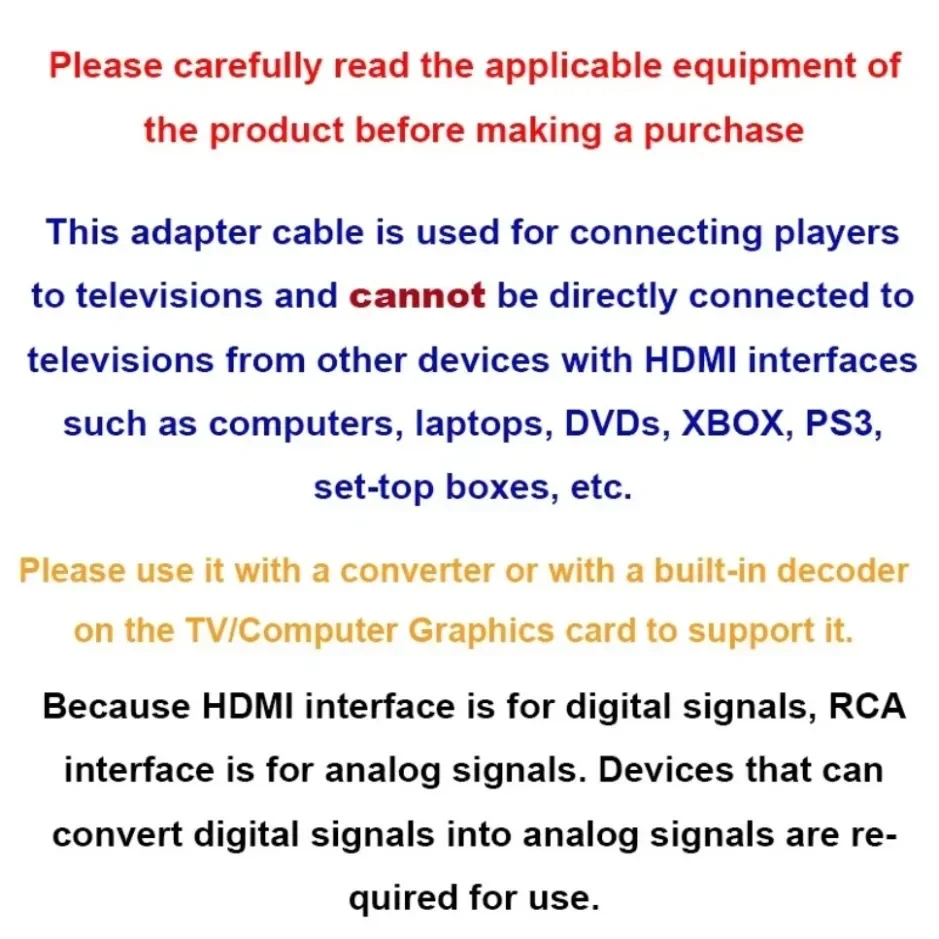 1.5 متر 5FT HDMI-متوافق مع Av ذكر إلى 3 RCA تحويل التلفزيون Set-Box DV DVD الصوت والفيديو كابل إلى 3rca محول سلك رقمي محول #2