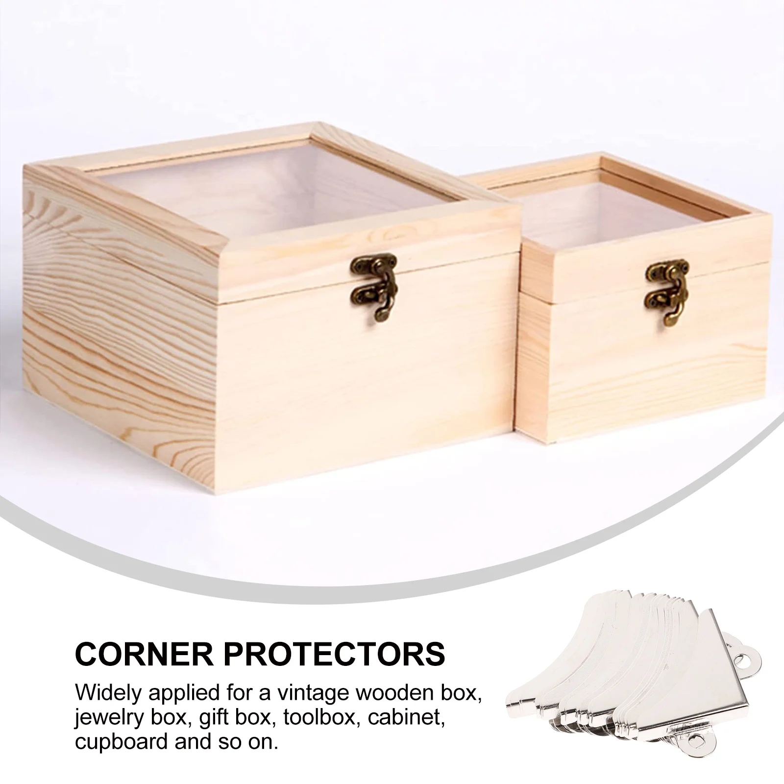 

100pcs Iron Corner Protectors Safe Guard Mini Triangle Wooden Box Jewelry Protective Covers Decorative Edges Safety