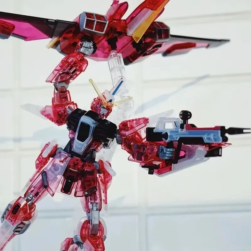 HG 1/144 Kleurrijke Transparante Oneindige Justitie Assembleren Mech Model Kit Actiefiguren Jongen Puzzel Speelgoed Decoratie Cadeau