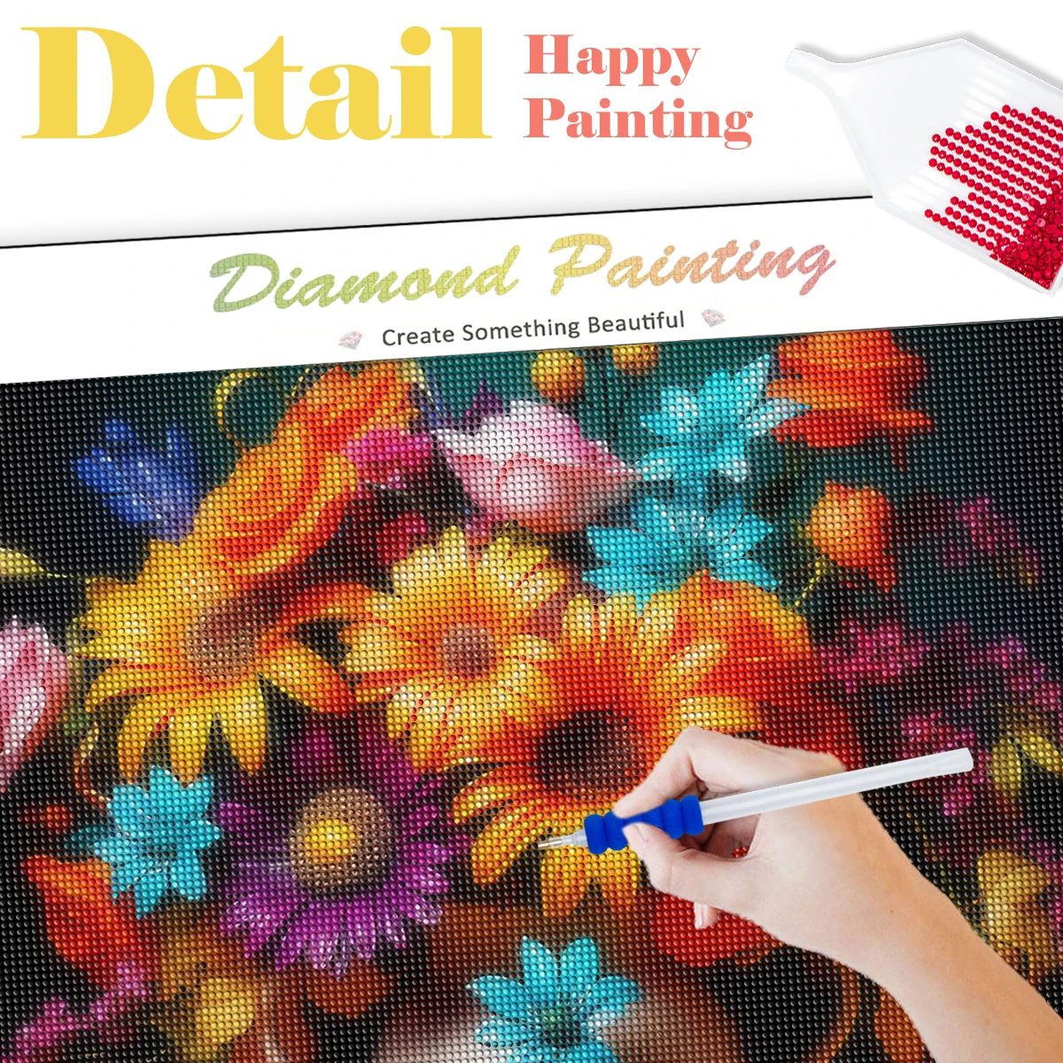 RUOPOTY 5d Diamond Painting Flower Full Square/Round Picture Of Rhinestone Embroidery Home Decor