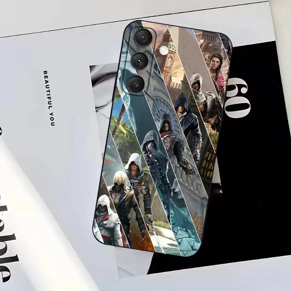 حافظة هاتف Game A-Assassins-es CreedS لهاتف سامسونج S 25,S24,S23,S22,S21,S20,S10,Ultra,Plus,Lite,FE,غطاء أسود من السيليكون الناعم #3