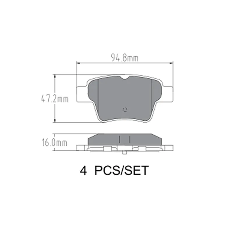 

Rear Brake Pads - 17008 Dongfeng Fengxing Sx6 / Fengxing T5 / Jingyi X6 / Auto Parts