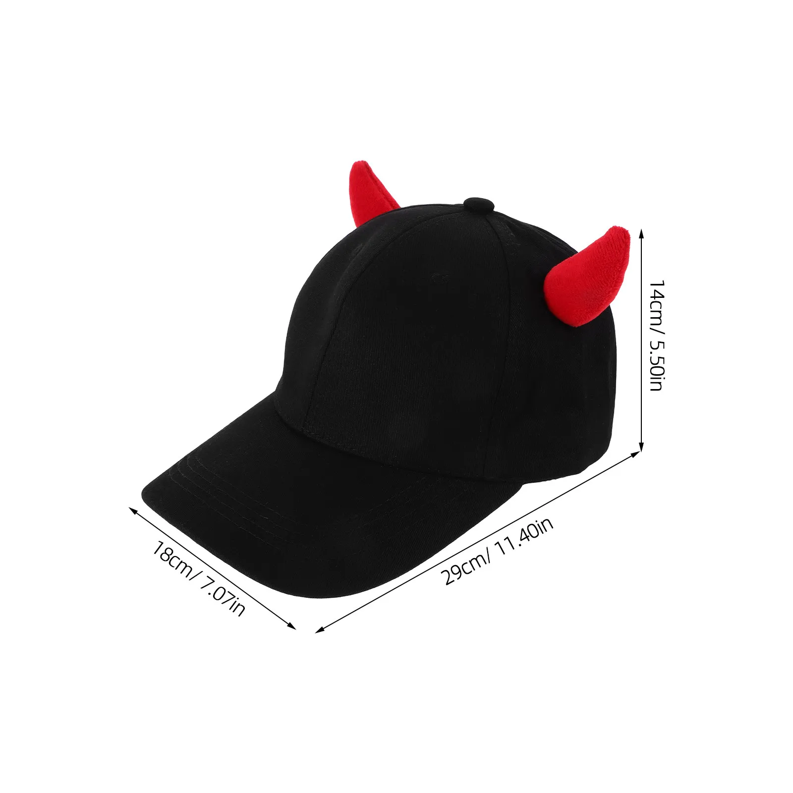 Evil Horn Baseball Cap Men Women Devil Horn Hat Trendy Korean Style Baseball Hat Autumn Protective Outdoor Sports Cap