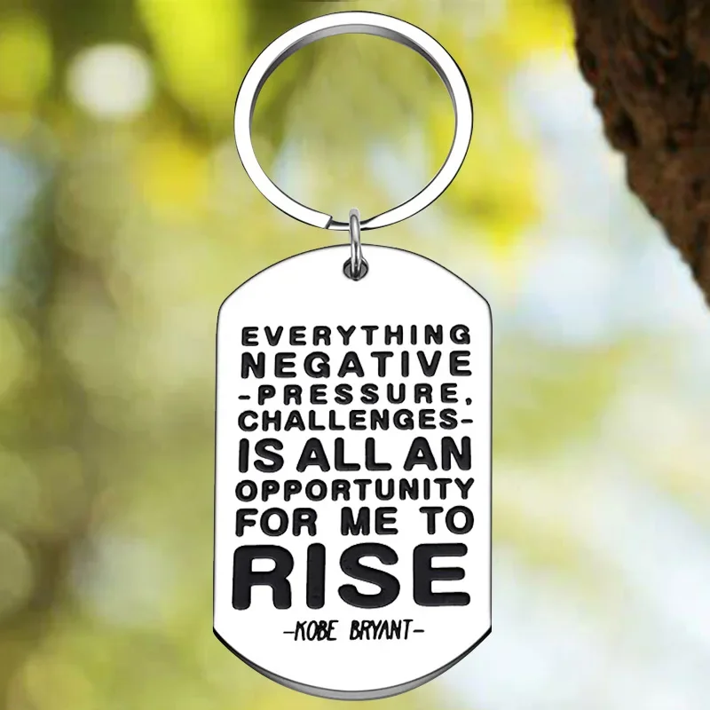 New Encourage Inspirational Gift Keychain Pendant Basketball Sports Events Gift Key Chains Challenges-is All An Opportunity