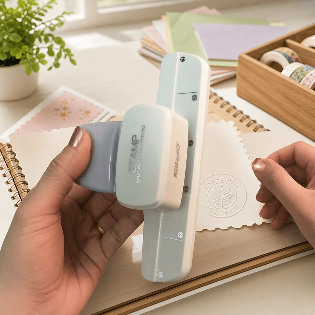 Alat Perforasi Stempel Pos, Pembuat Lubang Kertas, Alat Embos untuk Scrapbooking, Pembuatan Kartu, Pembungkus Kado, Kerajinan, Alat Tulis