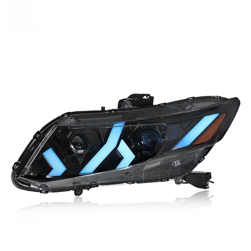 Suitable for 12-15 Honda 9th Generation Civic  Headlight Assembly Modified for Style LED Lens Daytime Running Light