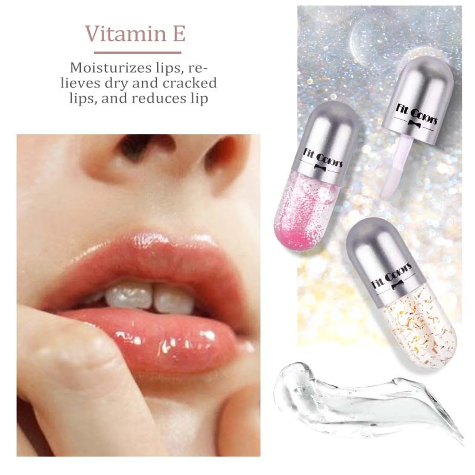 3Pcs Lip Plumper Moisturizing Scrub Instant Volumising Glitter Shine Lip Balm Long Lasting Moisturizer Lip Oil Lip Care