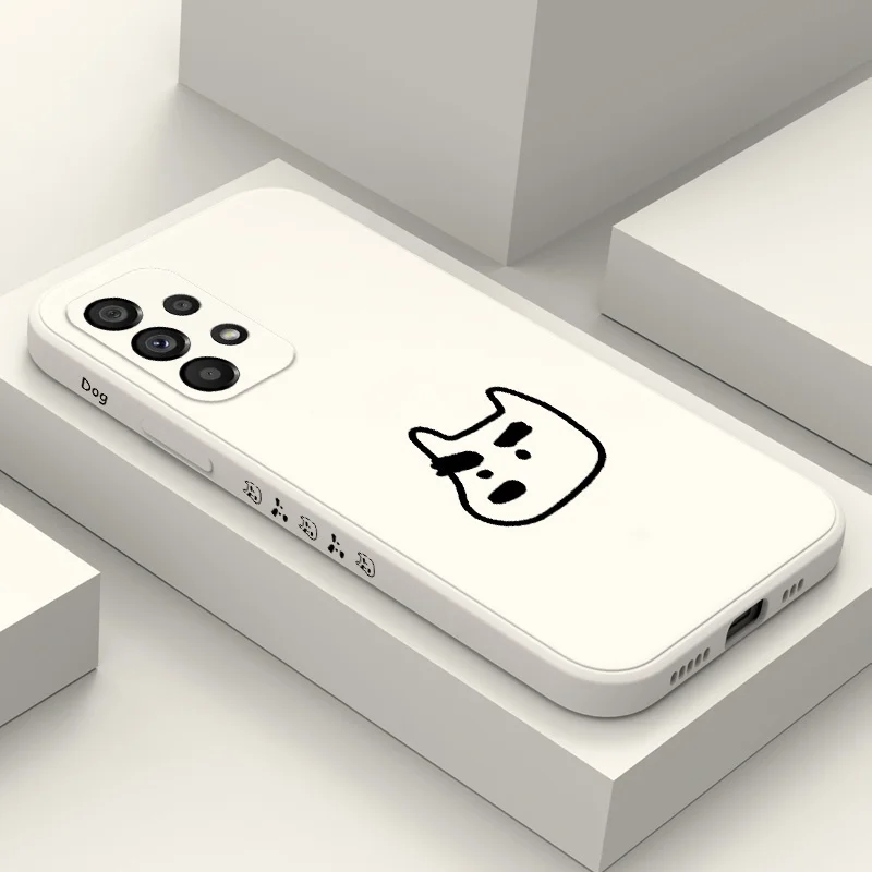 

Cute Line Dog Case For Samsung Galaxy A73 A53 A33 A23 A13 A03 A72 A52 A52S A32 A22 A12 A02 A02S A71 A51 A31 A21S 4G 5G Cover