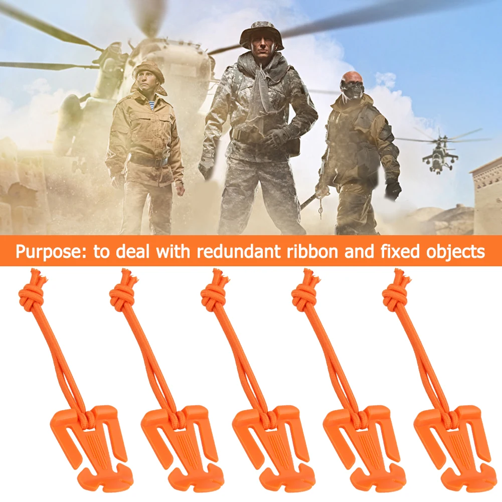 5Pcs Molle Backpack Buckle Carabiner Clips Outdoor Nylon Camping Bag Hanger Hook Clamp EDC Carabiner Survival Gear Tools