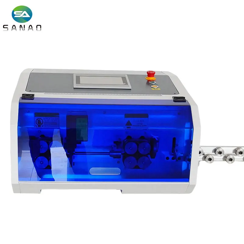 High Precision 1.5-35mm2 Automatic Power Cable BVR/BV Hard Wire Cutting and Stripping Machine