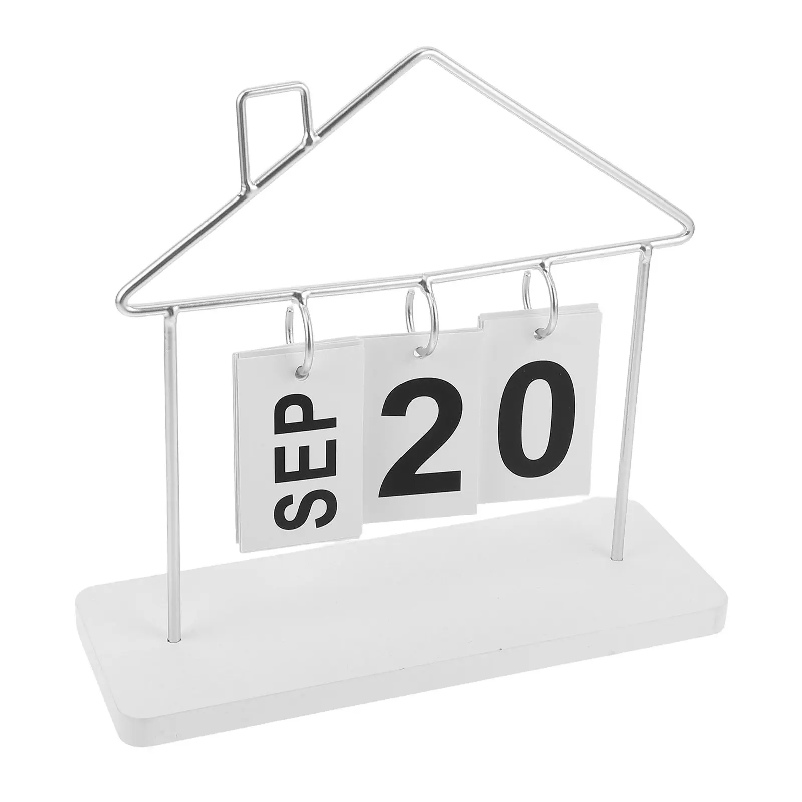 Creative Perpetual Flip Calendar Metal 2025 Small Office Desk Organizer Home Desktop Decorative Accessory Office Desk Calendar