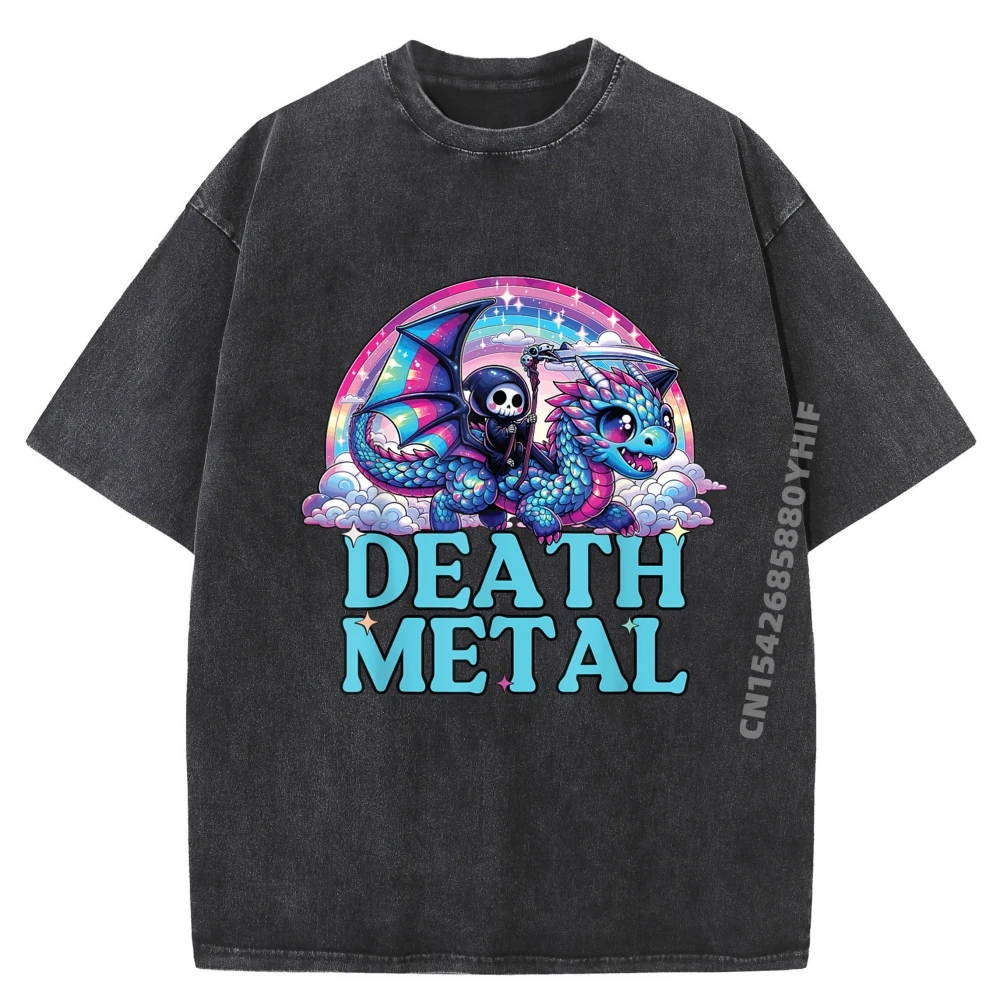 

Футболка с принтом Радужный жнец с драконом, забавная футболка с рисунком, мужские топы и футболки в стиле хип-хоп, уличная стираная футболка