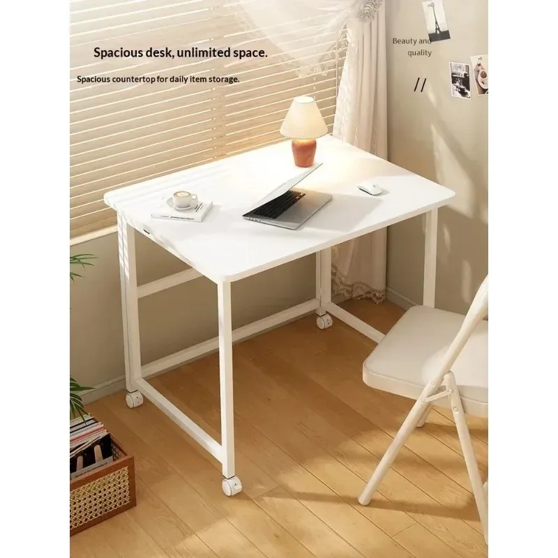 Compact Foldable Computer Desk for Home Office Study - Standing Gaming Laptop Desk Efficient Space-Saving Workstation