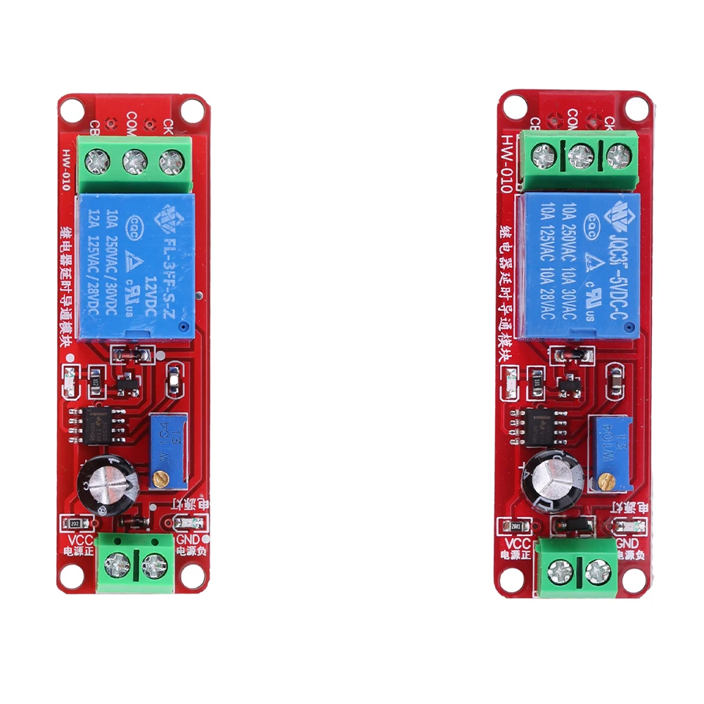NE555 Scheda di ritardo interruttore monostabile 0 ~ 10S Scheda interruttori di ritardo avviamento auto 5/12V Componenti elettronici ciclo di lavoro di generazione di impulsi
