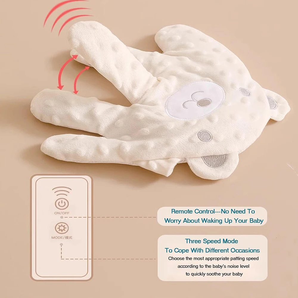 Electric Baby Soothing Palm Sleep Pillow Newborn Heated Remote Control Simulated Palm Slapping Sleep Pad Baby Care Accessories