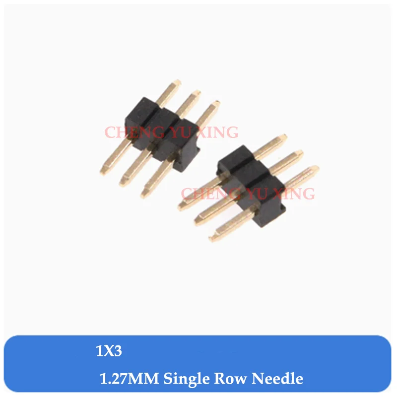 20 Stuks Enkele Rij Naald 1.27Mm Rechte Rij Naaldcontactdoos 1*2/3/4/5/6/8/10/12-40/50P Verguld