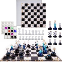DIY Crystal Epoxy Resin Mold 3D Chess Piece Silicone Mould For Resin