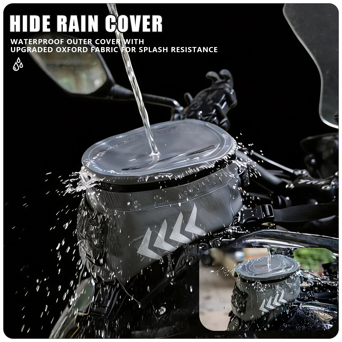 Universal Motorcycle Front Oil Tank Bag High-capacity Tools Package Phone Box Waterproof Pack Outdoor Riding Gears Accessories