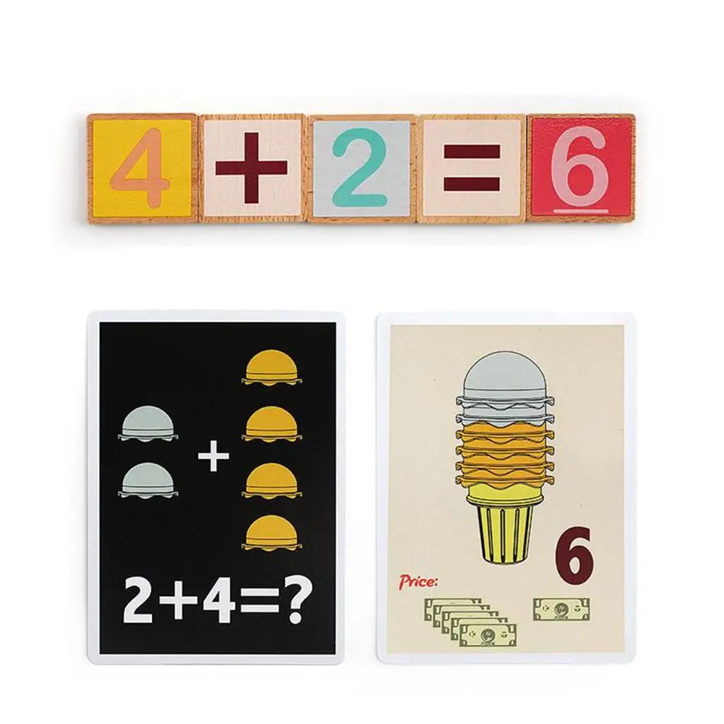Pretend Play Ice Counter, Montessori Preschool Learning Early Educational Math Toys for Toddlers, Stacking for Kids
