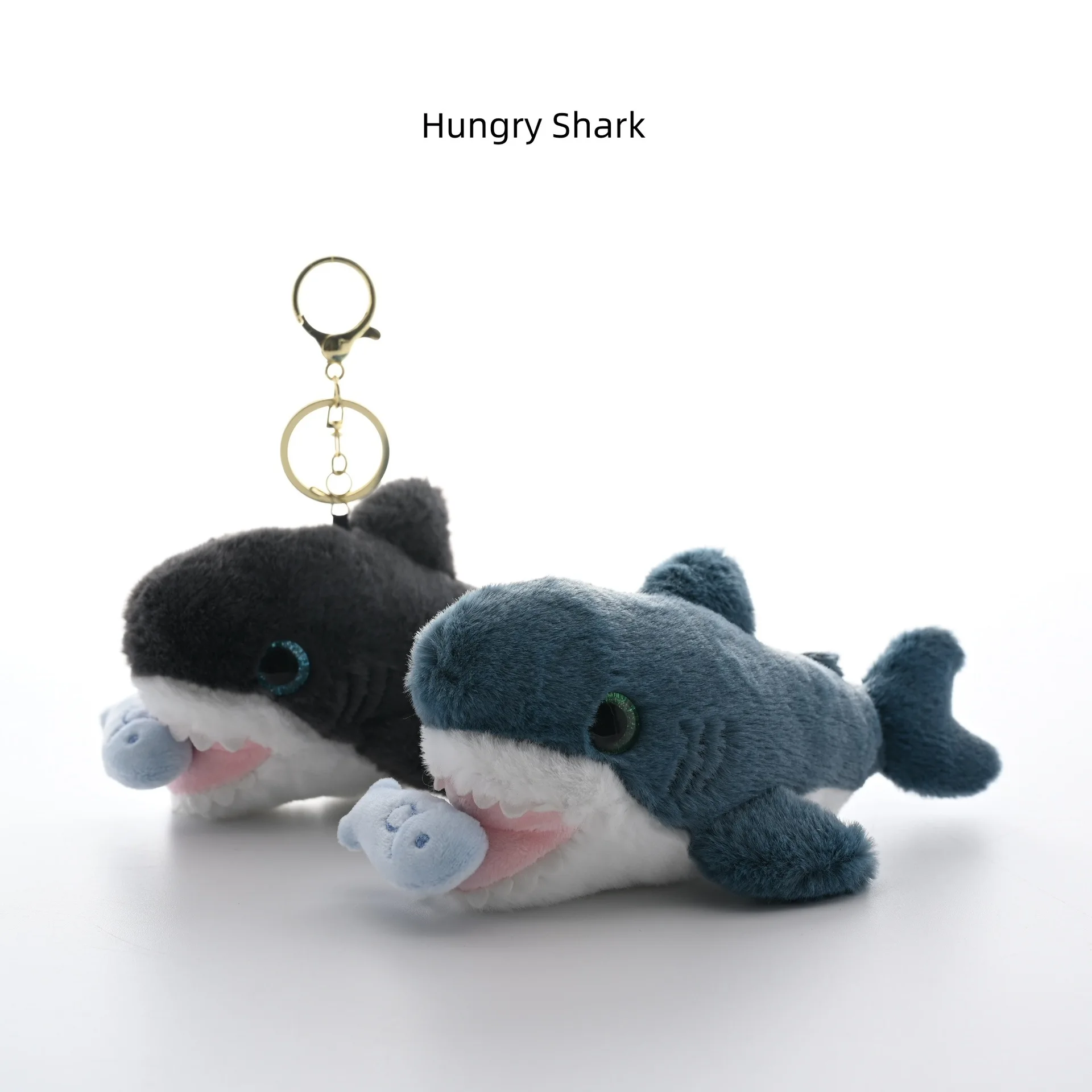

New Hunger Shark Pullable Fish Eating Keychain Toy Doll Pendant Creative Gift